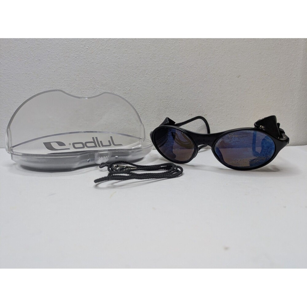 Julbo France Round Sherpa Sunglasses Amber Lens Oil Slick Black Spectron Lens